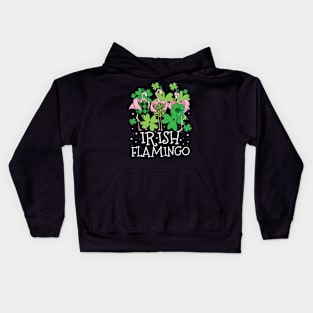 Irish Flamingo Saint Patrick's Day Kids Hoodie